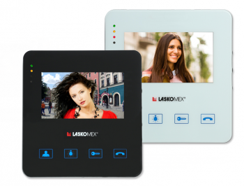 Monitor kolorowy LCD - 4,3",kolor biały, Laskomex